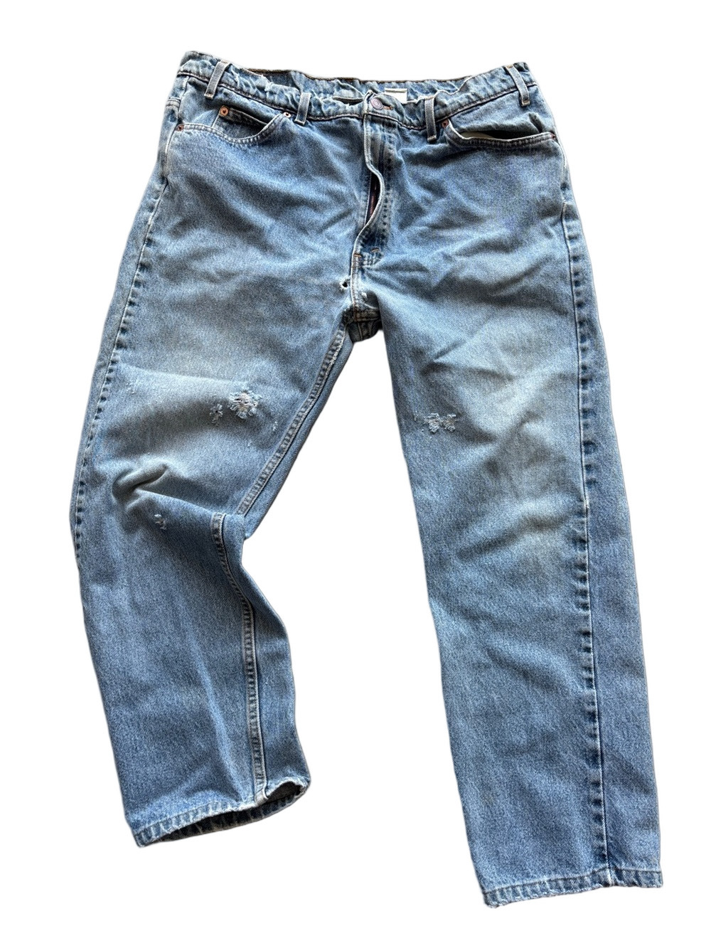 Vintage Levi’s 505 Men’s Jeans 90s Made in USA W40 L30 Distressed Light Wash